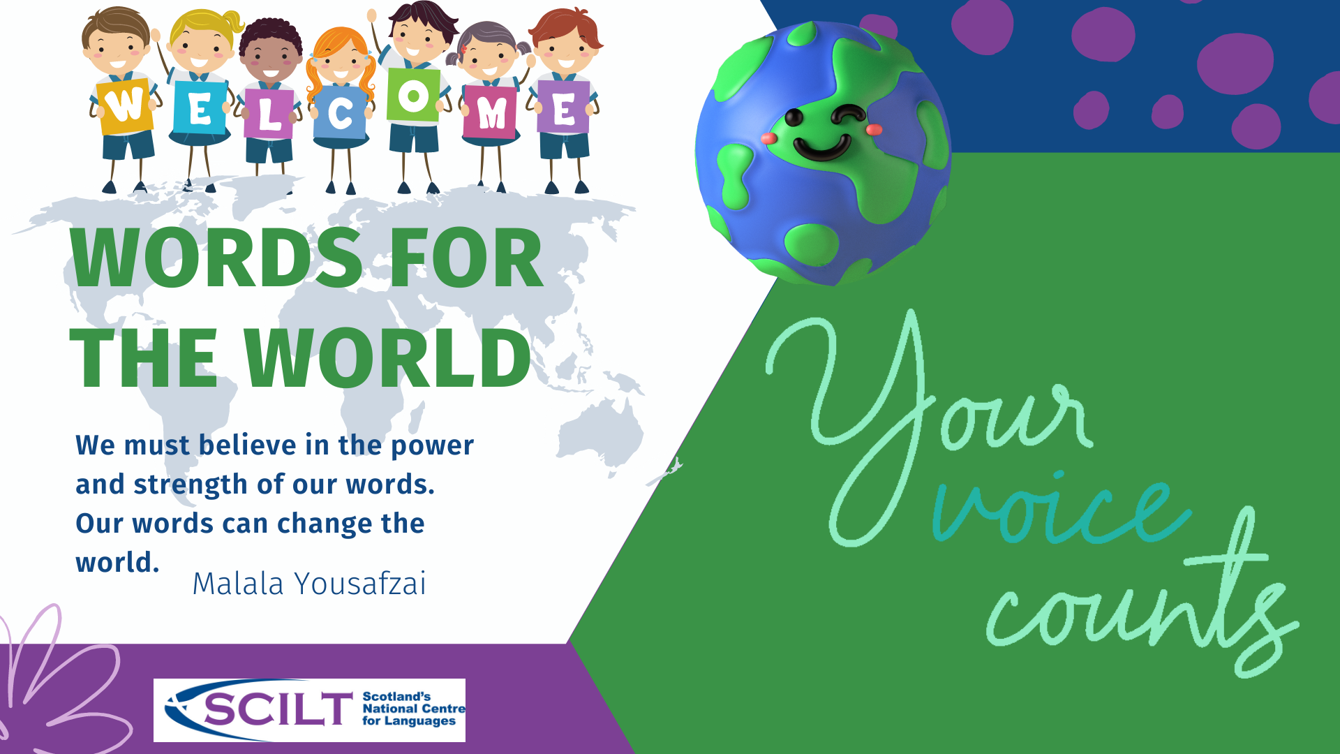 Words for the World opening slide image Words for the World opening slide image